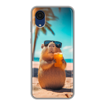 Силиконовый чехол на Samsung Galaxy A03 Core с принтом Капибара Силиконовый чехол на Samsung Galaxy A03 Core с принтом Капибара