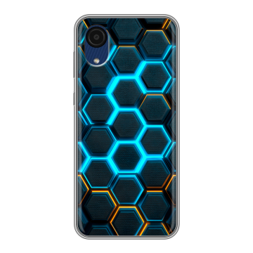 Силиконовый чехол на Samsung Galaxy A03 Core с принтом Неоновые соты Силиконовый чехол на Samsung Galaxy A03 Core с принтом Неоновые соты