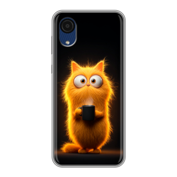 Силиконовый чехол на Samsung Galaxy A03 Core с принтом Смешной кот Силиконовый чехол на Samsung Galaxy A03 Core с принтом Смешной кот