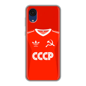 Силиконовый чехол на Samsung Galaxy A03 Core с принтом Флаг Герб СССР Силиконовый чехол на Samsung Galaxy A03 Core с принтом Флаг Герб СССР