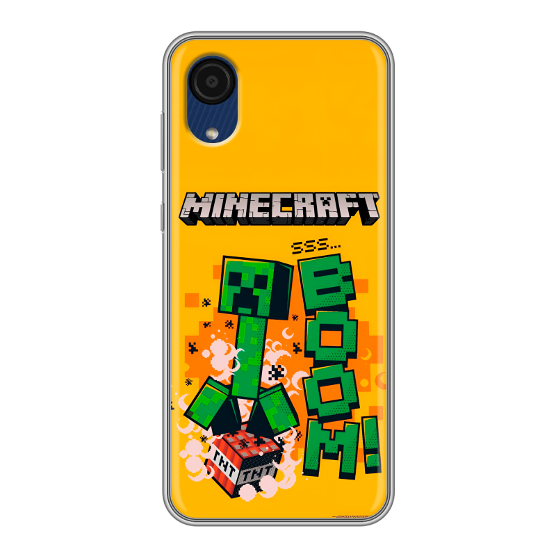 Силиконовый чехол на Samsung Galaxy A03 Core с принтом Майнкрафт Minecraft Силиконовый чехол на Samsung Galaxy A03 Core с принтом Майнкрафт Minecraft