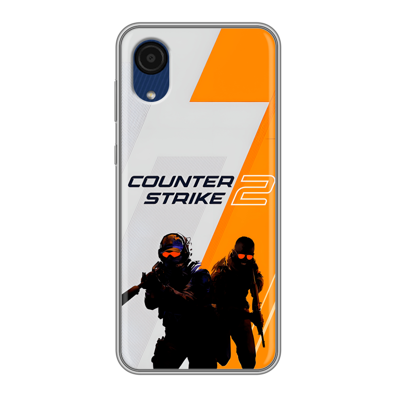 Силиконовый противоударный чехол на Samsung Galaxy A03 Core с принтом Counter Strike Силиконовый противоударный чехол на Samsung Galaxy A03 Core с принтом Counter Strike