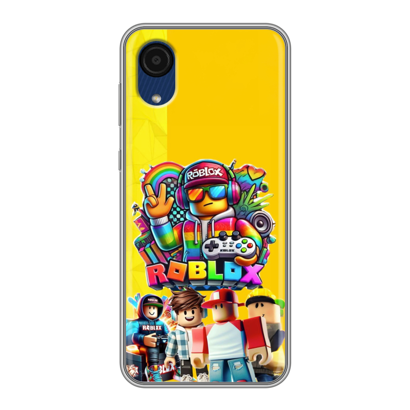 Силиконовый чехол на Samsung Galaxy A03 Core с принтом Roblox Роблокс Силиконовый чехол на Samsung Galaxy A03 Core с принтом Roblox Роблокс