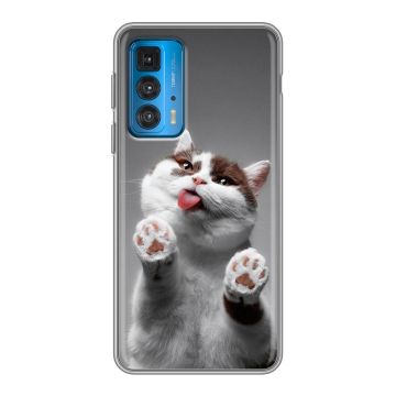 Силиконовый чехол на Motorola Edge 20 с принтом Коты Силиконовый чехол на Motorola Edge 20 с принтом Коты
