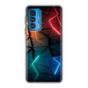 Силиконовый чехол на Motorola Edge 20 с принтом Абстракция неон Силиконовый чехол на Motorola Edge 20 с принтом Абстракция неон