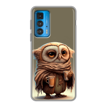 Силиконовый чехол на Motorola Edge 20 с принтом Сова Силиконовый чехол на Motorola Edge 20 с принтом Сова