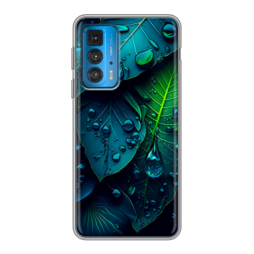 Силиконовый чехол на Motorola Edge 20 с принтом Листья Силиконовый чехол на Motorola Edge 20 с принтом Листья