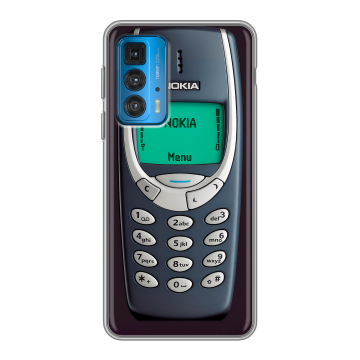Силиконовый чехол на Motorola Edge 20 с принтом Старый телефон Силиконовый чехол на Motorola Edge 20 с принтом Старый телефон