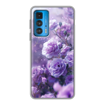 Силиконовый чехол на Motorola Edge 20 с принтом Розы цветы Силиконовый чехол на Motorola Edge 20 с принтом Розы цветы