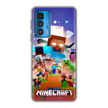 Силиконовый чехол на Motorola Edge 20 с принтом Майнкрафт Minecraft Силиконовый чехол на Motorola Edge 20 с принтом Майнкрафт Minecraft