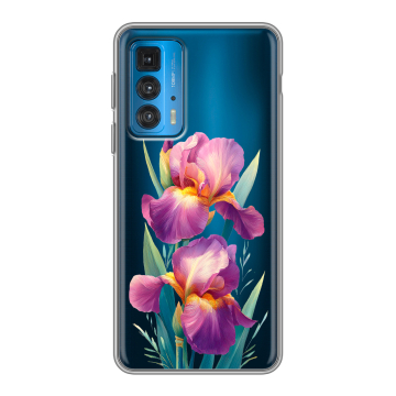 Силиконовый чехол на Motorola Edge 20 с принтом Цветы орхидеи