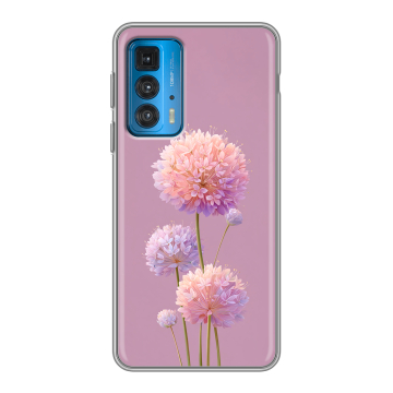 Силиконовый чехол на Motorola Edge 20 с принтом Цветы