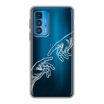 Силиконовый чехол на Motorola Edge 20 с принтом Сотворение мира