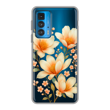 Силиконовый чехол на Motorola Edge 20 с принтом Цветы