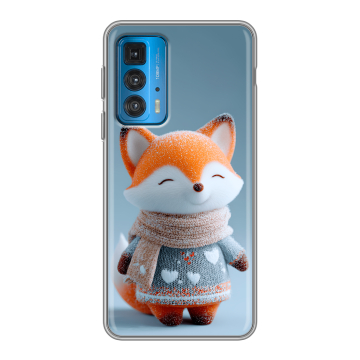 Силиконовый чехол на Motorola Edge 20 с принтом Лиса