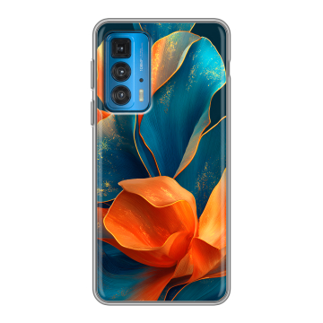 Силиконовый чехол на Motorola Edge 20 с принтом Цветы