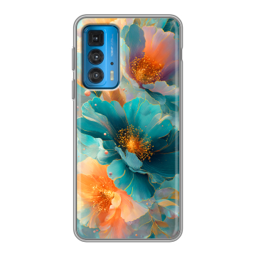 Силиконовый чехол на Motorola Edge 20 с принтом Цветы