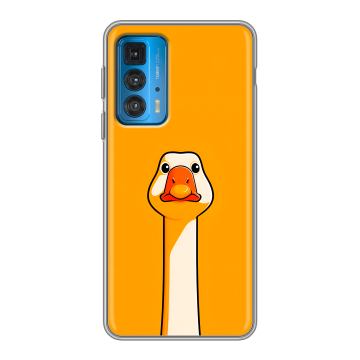Силиконовый чехол на Motorola Edge 20 с принтом Смешная утка