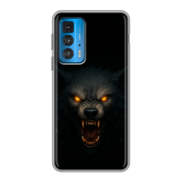 Силиконовый чехол на Motorola Edge 20 с принтом Волк