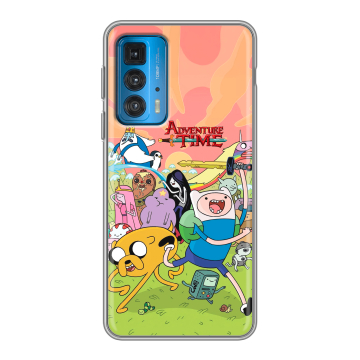 Силиконовый чехол на Motorola Edge 20 с принтом Adventure time Время приключений