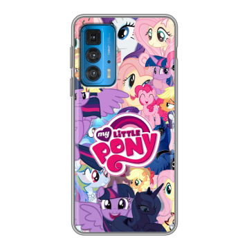 Силиконовый чехол на Motorola Edge 20 с принтом My little pony Дружба чудо