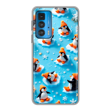 Силиконовый чехол на Motorola Edge 20 с принтом Новый год