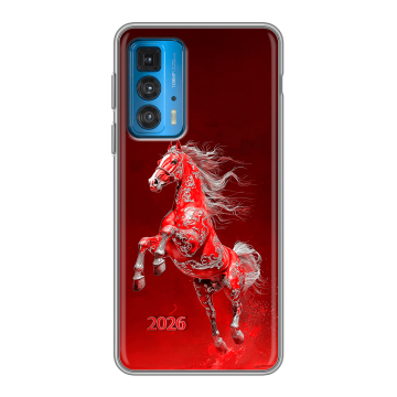 Силиконовый чехол на Motorola Edge 20 с принтом Новый год