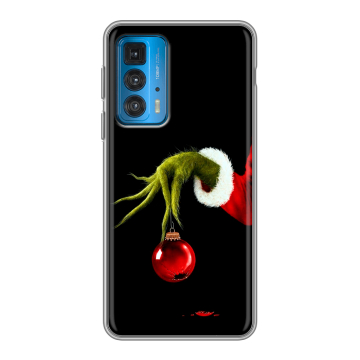 Силиконовый чехол на Motorola Edge 20 с принтом Новый год Гринч