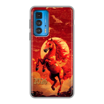 Силиконовый чехол на Motorola Edge 20 с принтом Новый год