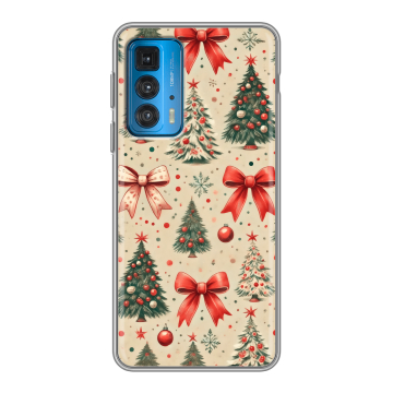 Силиконовый чехол на Motorola Edge 20 с принтом Новый год