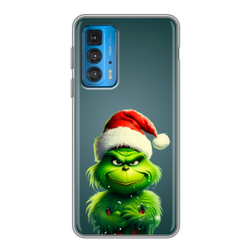 Силиконовый чехол на Motorola Edge 20 с принтом Новый год
