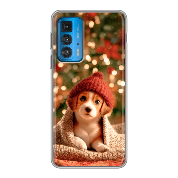 Силиконовый чехол на Motorola Edge 20 с принтом Новый год