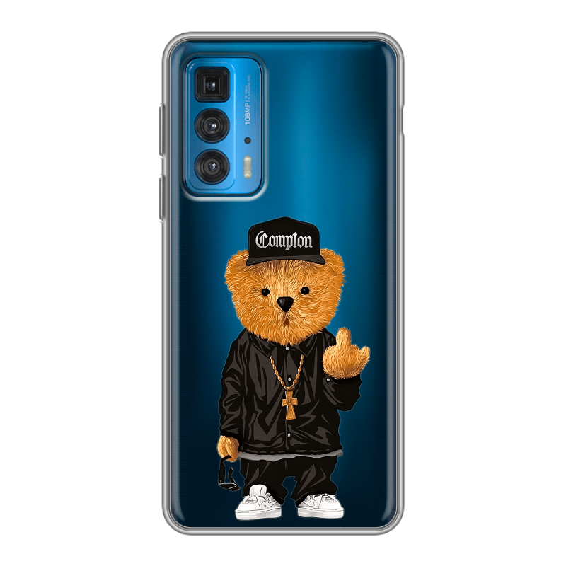 Силиконовый чехол на Motorola Edge 20 с принтом Мишка Силиконовый чехол на Motorola Edge 20 с принтом Мишка