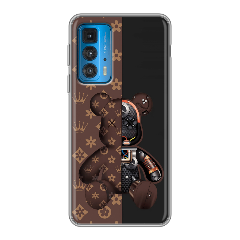 Силиконовый противоударный чехол на Motorola Edge 20 с принтом Луи робот Силиконовый противоударный чехол на Motorola Edge 20 с принтом Луи робот