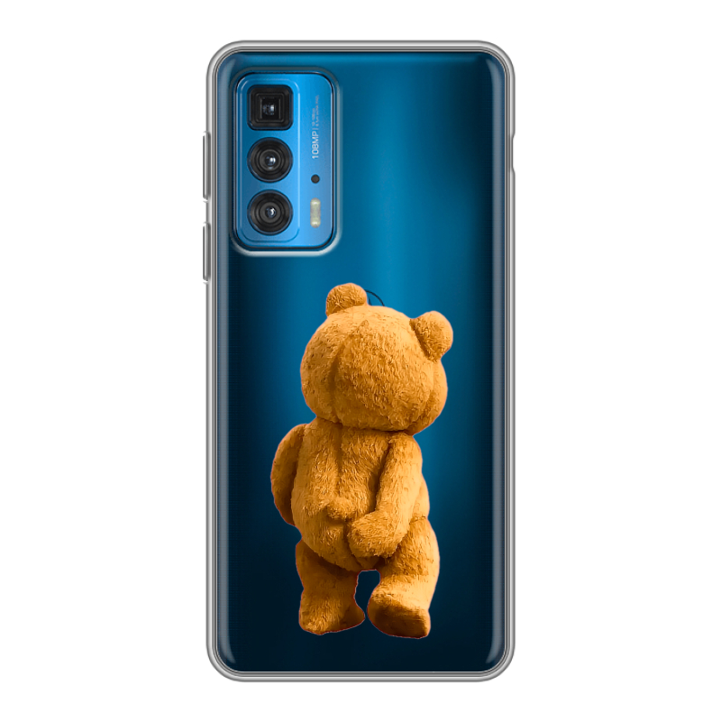Силиконовый чехол на Motorola Edge 20 с принтом Медведь Силиконовый чехол на Motorola Edge 20 с принтом Медведь