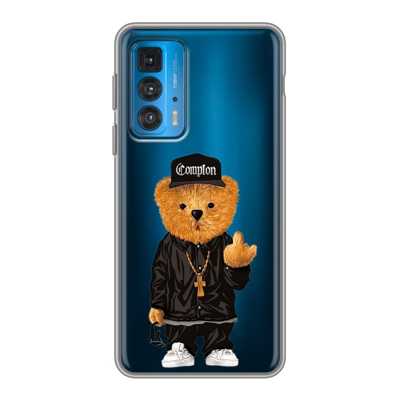 Силиконовый противоударный чехол на Motorola Edge 20 с принтом Плюшевый медведь Силиконовый противоударный чехол на Motorola Edge 20 с принтом Плюшевый медведь