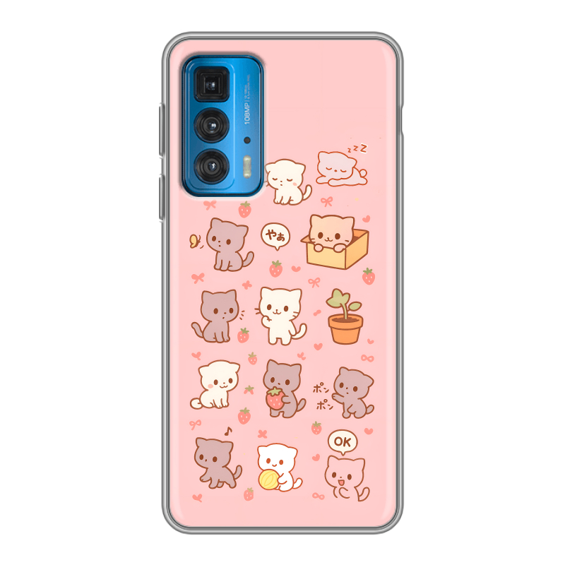 Силиконовый чехол на Motorola Edge 20 с принтом Hello Kitty Хелоу Кити Силиконовый чехол на Motorola Edge 20 с принтом Hello Kitty Хелоу Кити