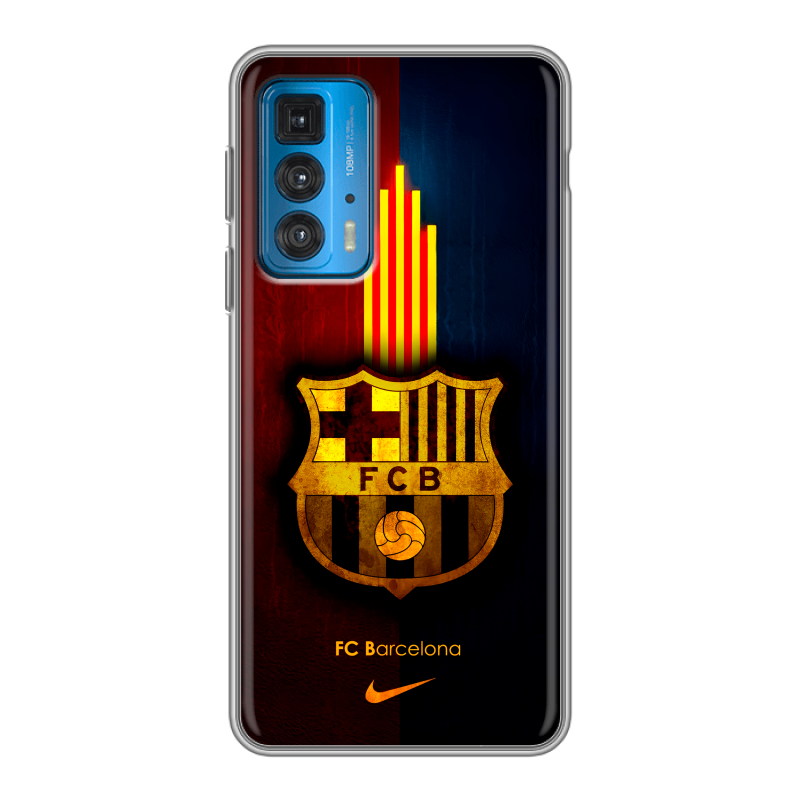 Силиконовый противоударный чехол на Motorola Edge 20 с принтом Барселона Barcelona Силиконовый противоударный чехол на Motorola Edge 20 с принтом Барселона Barcelona