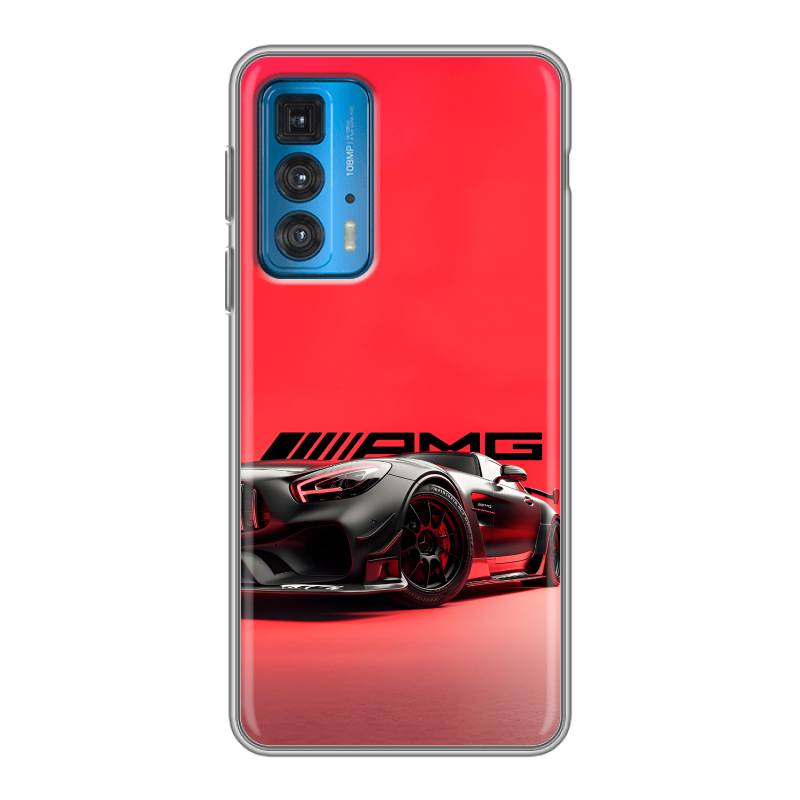 Силиконовый чехол на Motorola Edge 20 с принтом Мерседес Mercedes AMG Силиконовый чехол на Motorola Edge 20 с принтом Мерседес Mercedes AMG