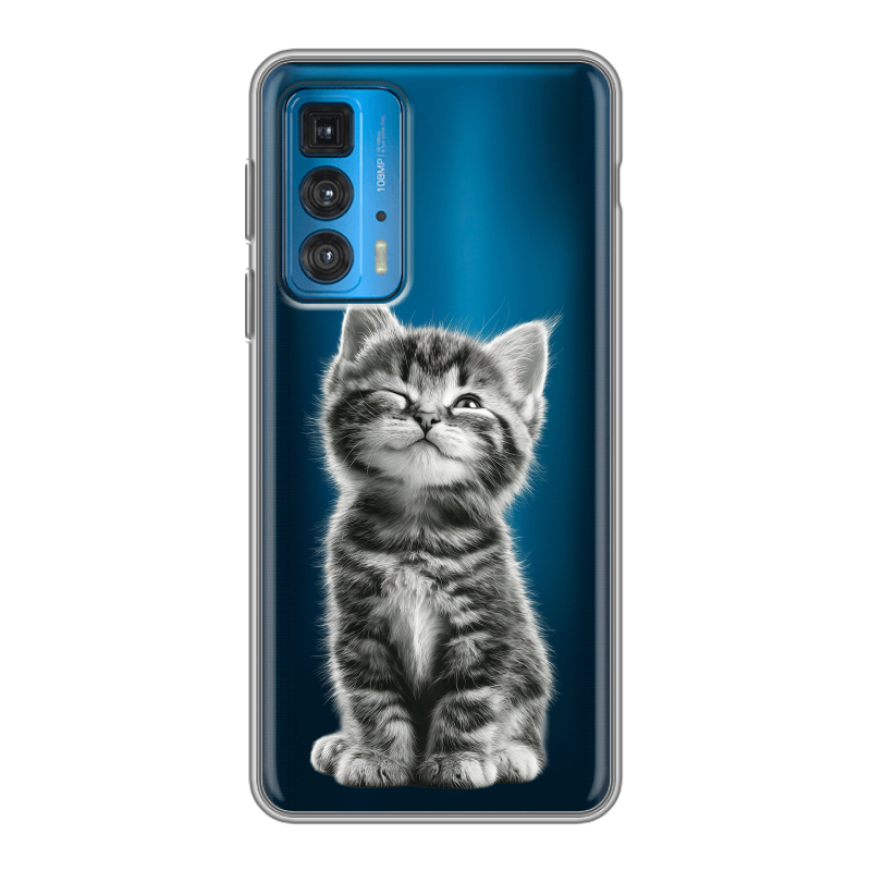Силиконовый чехол на Motorola Edge 20 с принтом Котенок Силиконовый чехол на Motorola Edge 20 с принтом Котенок