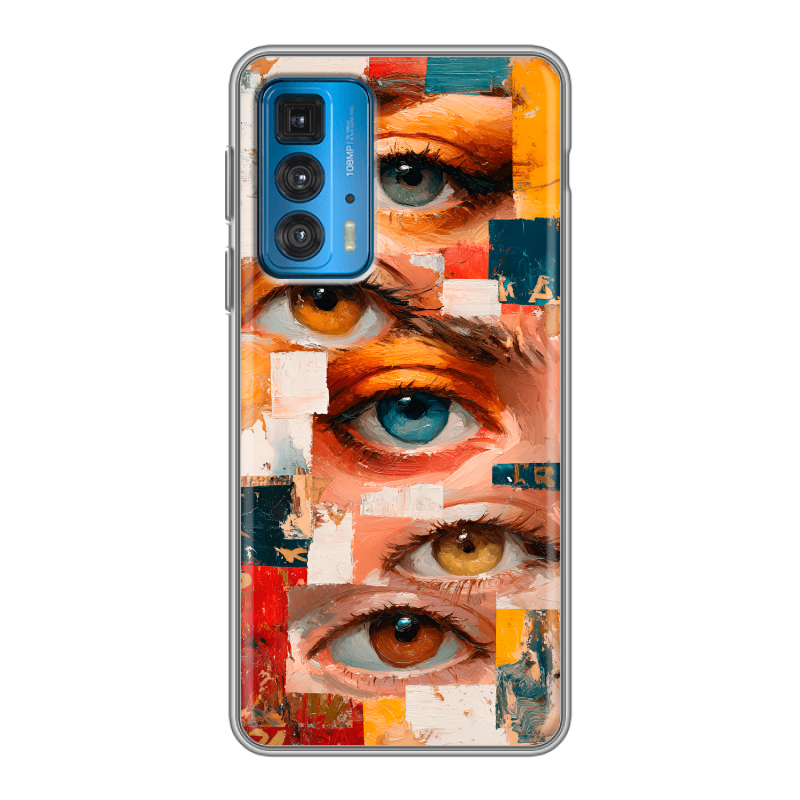 Силиконовый противоударный чехол на Motorola Edge 20 с принтом Модный принт Силиконовый противоударный чехол на Motorola Edge 20 с принтом Модный принт