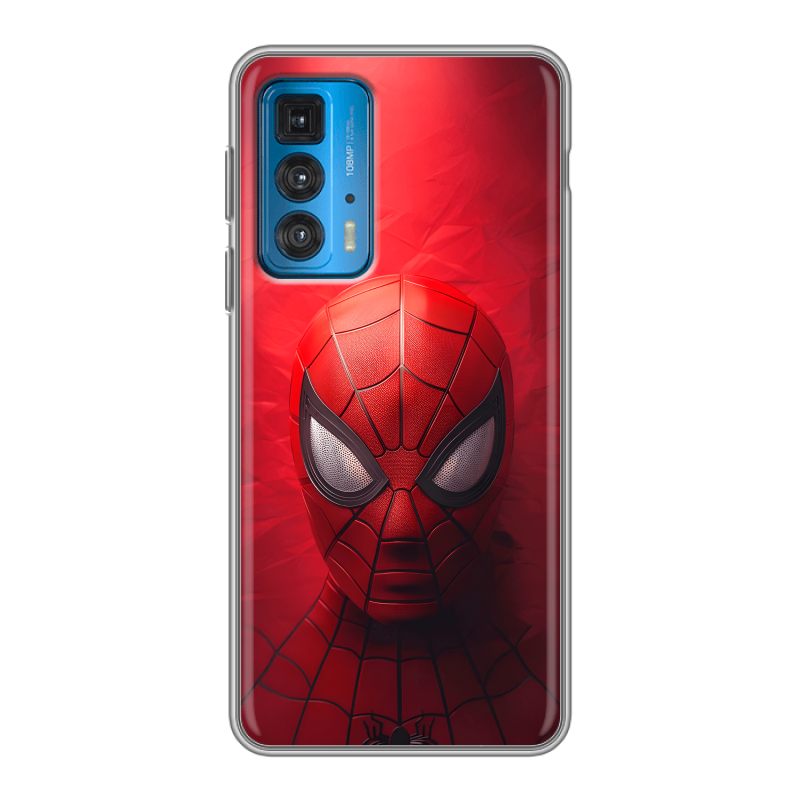 Силиконовый чехол на Motorola Edge 20 с принтом Spiderman Человек паук Силиконовый чехол на Motorola Edge 20 с принтом Spiderman Человек паук