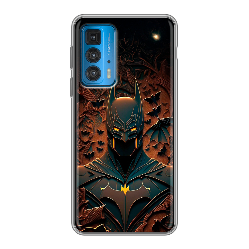 Силиконовый противоударный чехол на Motorola Edge 20 с принтом Batman Бэтмен Силиконовый противоударный чехол на Motorola Edge 20 с принтом Batman Бэтмен