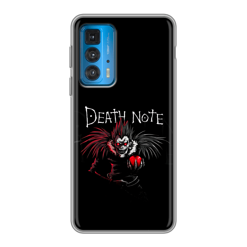 Силиконовый чехол на Motorola Edge 20 с принтом Death note Тетрадь смерти Силиконовый чехол на Motorola Edge 20 с принтом Death note Тетрадь смерти