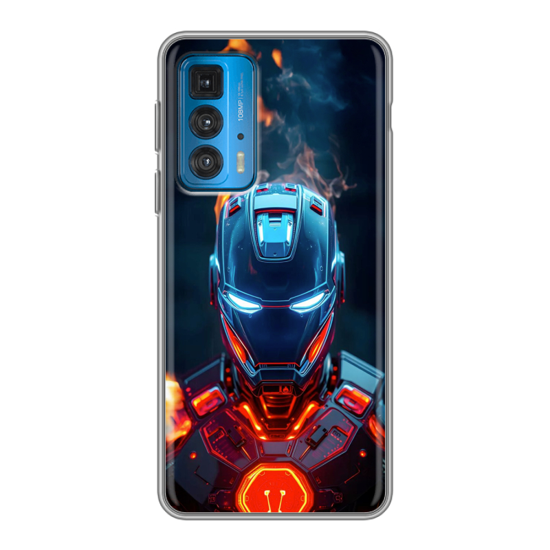 Силиконовый чехол на Motorola Edge 20 с принтом IronMan Железный человек Силиконовый чехол на Motorola Edge 20 с принтом IronMan Железный человек