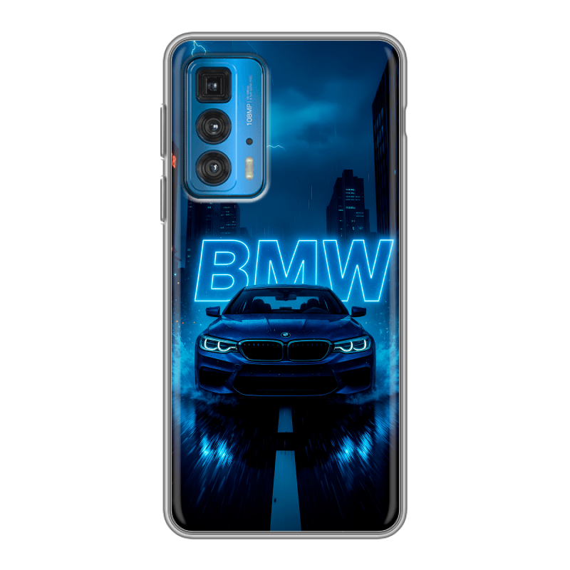 Силиконовый чехол на Motorola Edge 20 с принтом BMW БМВ Силиконовый чехол на Motorola Edge 20 с принтом BMW БМВ
