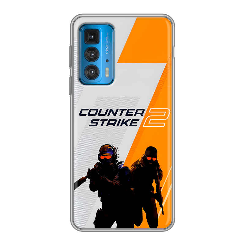 Силиконовый противоударный чехол на Motorola Edge 20 с принтом Counter Strike Силиконовый противоударный чехол на Motorola Edge 20 с принтом Counter Strike