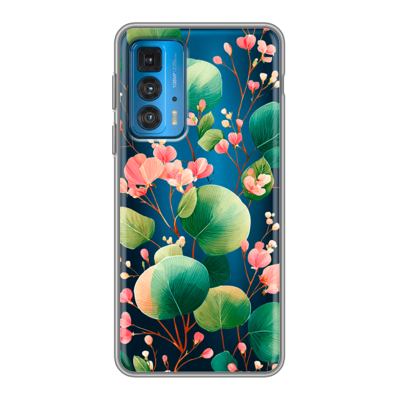 Силиконовый противоударный чехол на Motorola Edge 20 с принтом женский Силиконовый противоударный чехол на Motorola Edge 20 с принтом женский