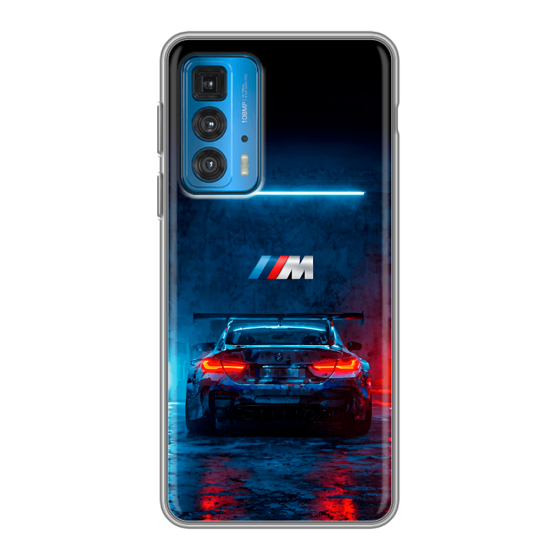 Силиконовый чехол на Motorola Edge 20 с принтом BMW БМВ Силиконовый чехол на Motorola Edge 20 с принтом BMW БМВ