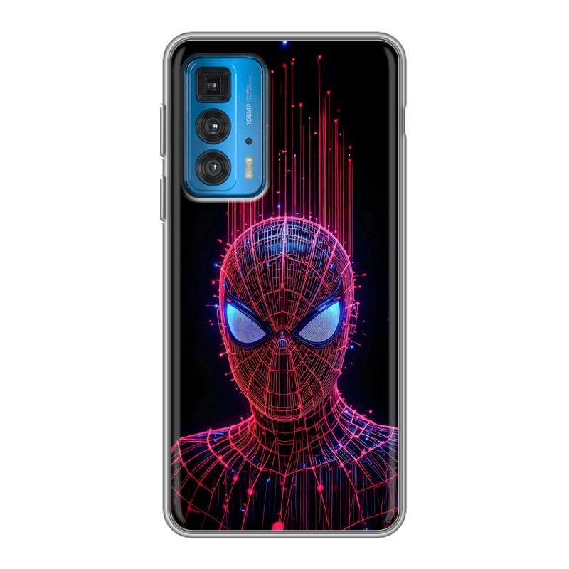 Силиконовый противоударный чехол на Motorola Edge 20 с принтом Spiderman Человек паук Силиконовый противоударный чехол на Motorola Edge 20 с принтом Spiderman Человек паук